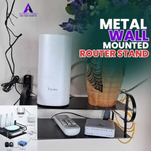 ৪ পিস স্টিকার ওয়াল পিন সহ রাউটার স্ট্যান্ড