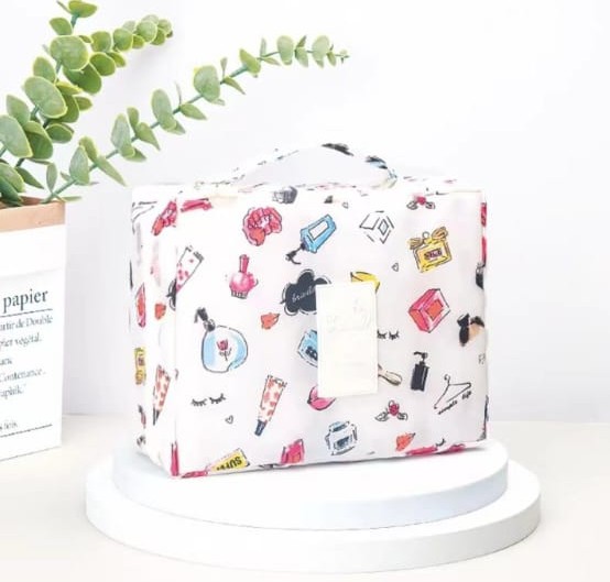 Makeup Organizer Bag - White Color