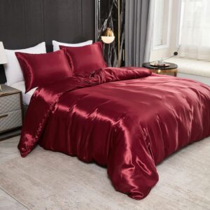 Satin Silk āϞā§āĻĒ / Comforter / Duvet Cover - Red
