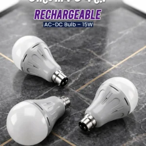 Rechargeable 15W  AC-DC LED Bulb –  3 PCS