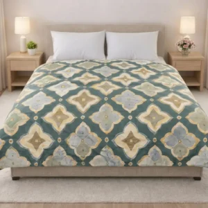Elegant Geometric Premium Bedsheet (7/8 Feet)
