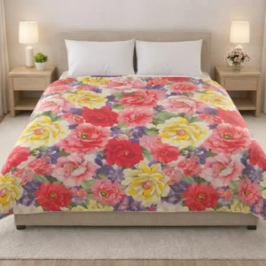 Floral Garden Premium Bedsheet (7/8 Feet)