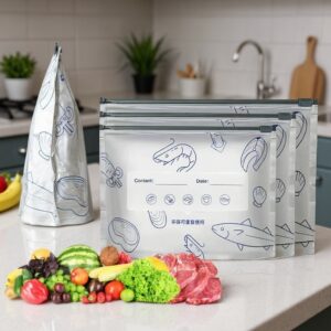 10 Pcs Aluminum Foil Zip Lock Bag ( 12/10 Inch - বড় সাইজ বেশি মাছ মাংসের জন্য))