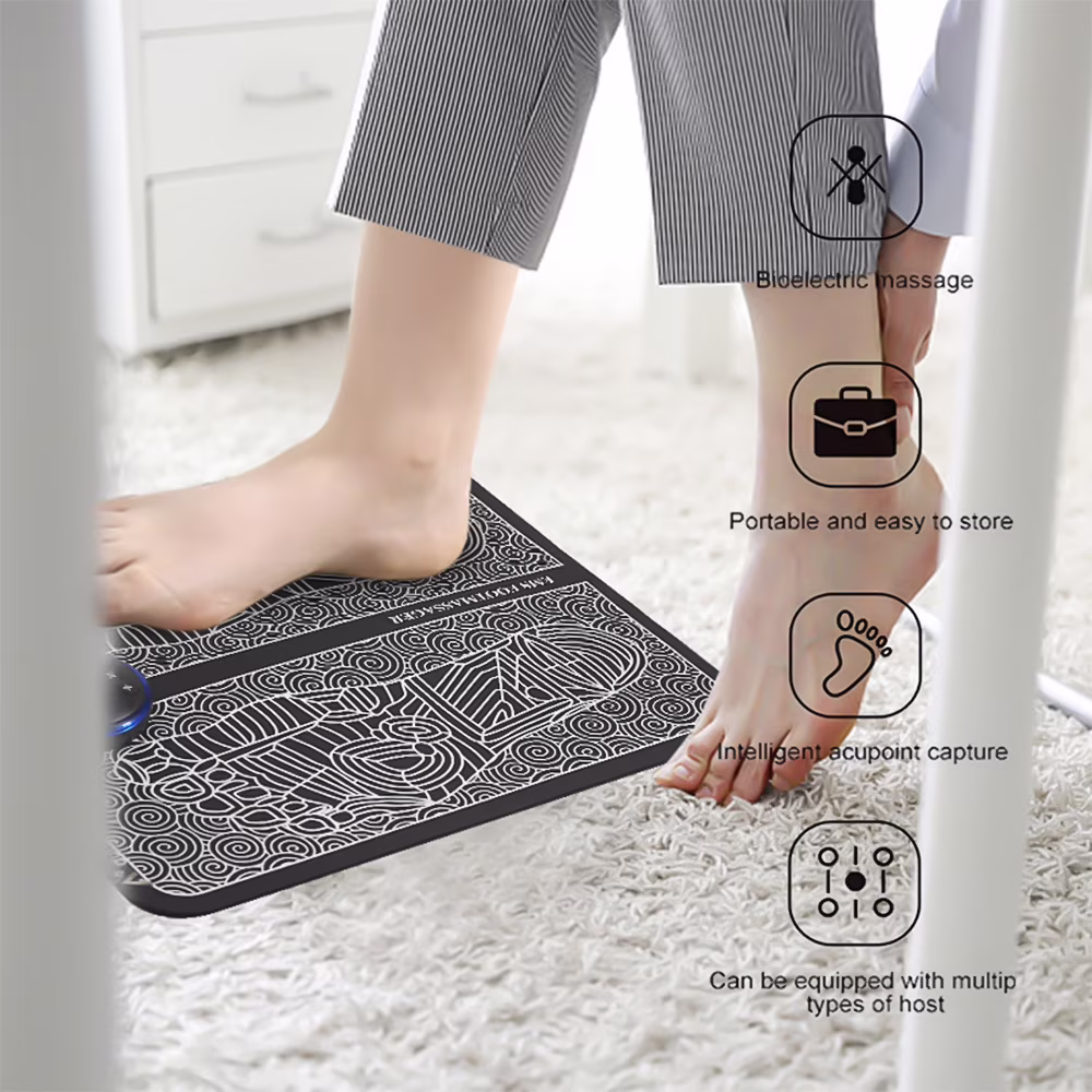 Rechargeable EMS Foot Massager Muscle Stimulation Pad - Image 6